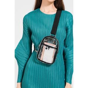Zenana STADIUM APPROVED CLEAR CROSSBODY SLING BAG